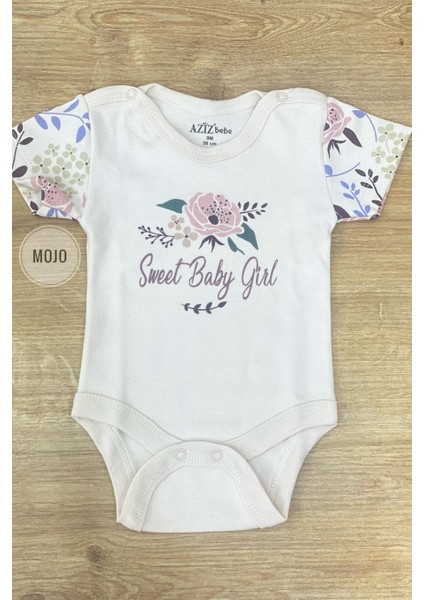 Kız Bebek Çiçek Desenli 10'lu Hastane Çıkışı Seti 010271 Krem