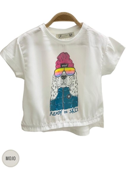 Mojo Kız Bebek Köpek Baskılı Kısa Kol T-Shirt 35326 Ekru fiyatları