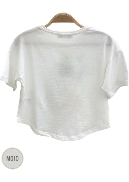 Mojo Kız Bebek Çiçek Baskılı Kısa Kol T-Shirt 35327 Ekru fırsatları