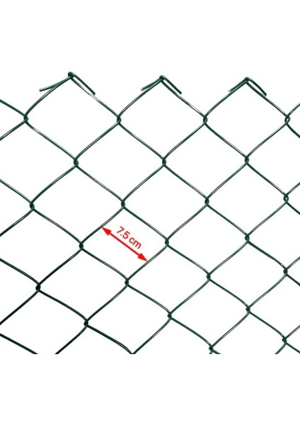 Pvc Kaplı Örgü Tel Bahçe Çiti - 3,00 mm Kalınlık 75X75 Göz Aralığı H:200 cm L:10 Metre