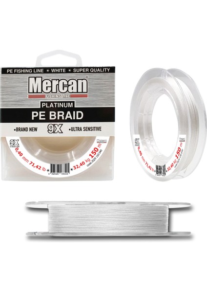 Platinum Pe 9x Örgü Ip 150 M Beyaz Misina