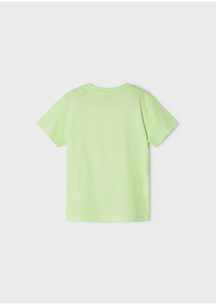 Erkek Çocuk Kısa Kol Basic T-Shirt Açık Yeşil 170