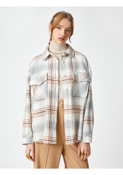 Oduncu Gömleği Uzun Kollu Cep Detaylı Viskon Karışımlı modelleri