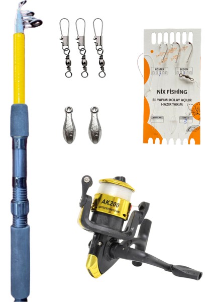 150 cm Kamış Makina Olta Seti Tam Takım Olta Seti Çocuk Olta Seti Hobi Kıyı Seti