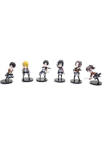 Silikon Anime Figür 6 Lı Set Dekoratif Hediyelik