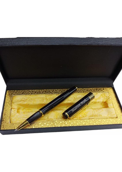 Isme Kişiye Özel Desenli Kapaklı Metal Roller Imza Kalemi