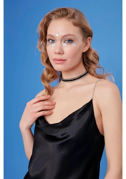 Taş Askılı Saten Elbise10 fırsatları