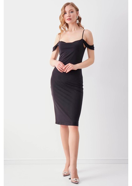 Kol Detaylı Ip Askılı Astarlı Elbise10 modelleri