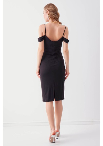 Kol Detaylı Ip Askılı Astarlı Elbise10 indirimleri