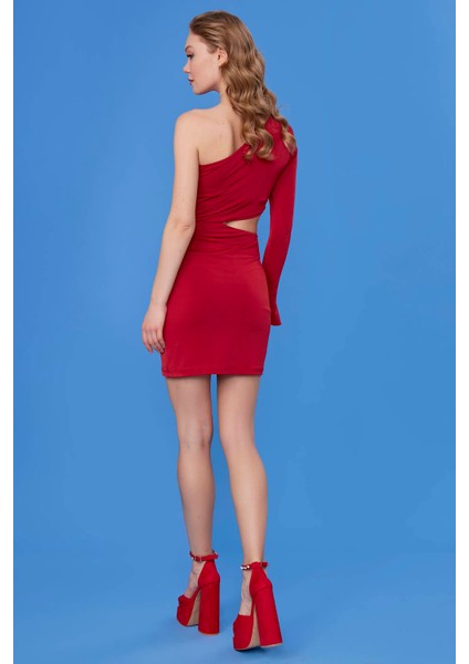 Dekolteli Tek Omuz Mini Elbise10 indirimleri