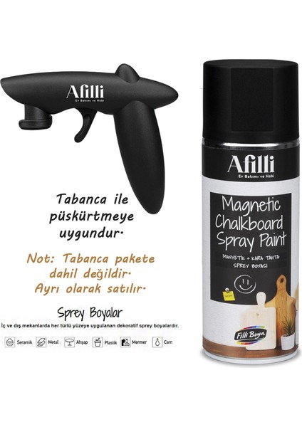 Sprey Kara Tahta Boyası 400 Ml Manyetik Sprey Boya