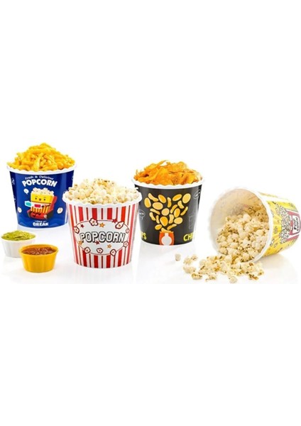 Olgun Home Cips ve Mısır Popcorn Kovası 2'li Mısır Kovası