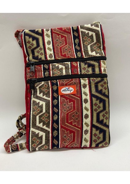 Otantik Desenli Fermuarlı Askılı Çanta Özel Dikim - GS301