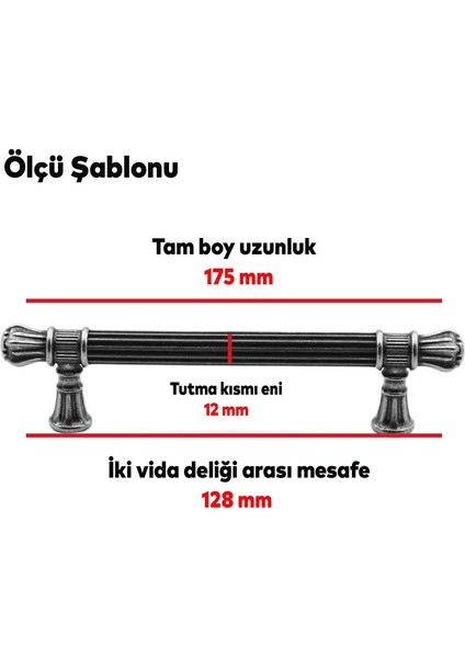 Çekmece Dolap Kapak Kulpu Kulbu 128 mm Antik Sarı Metal Kulp