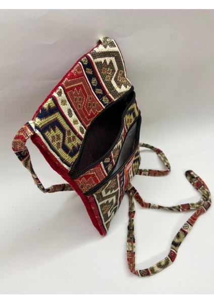 Otantik Desenli Fermuarlı Askılı Çanta Özel Dikim - GS301 fırsatları