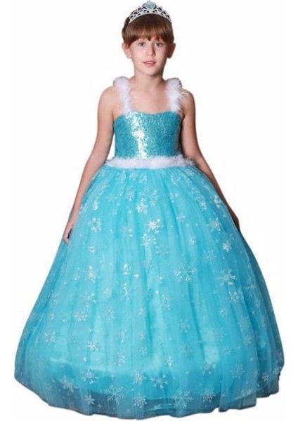 Kız Çocuk Frozen Elsa Kostümü10