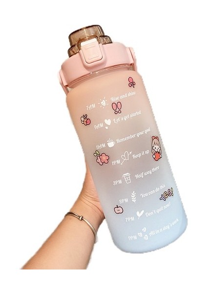 2000 ml Büyük Kapasiteli Spor Su Şişesi (Yurt Dışından)