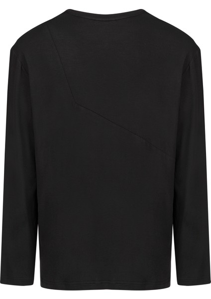Str Uzun Kollu Modal Basic Asimetrik Detaylı Tshirt