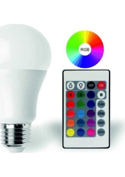 Rgb 9W Kumandalı Led Ampul