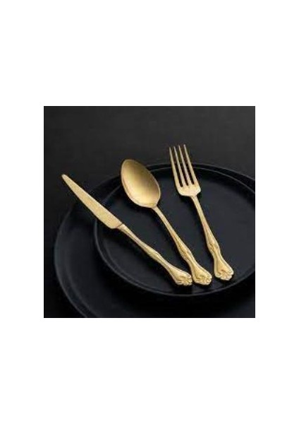 Lalezar 36 Parça Titanyum Gold Çatal Kaşık Bıçak Takımı