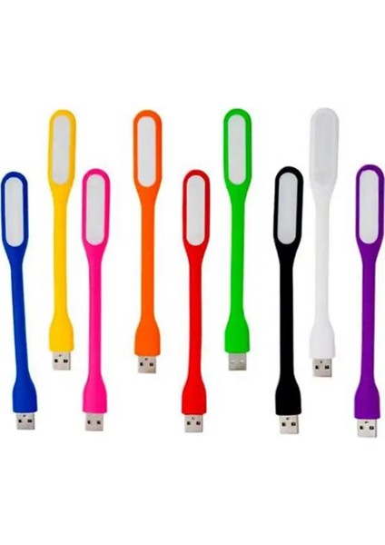 Çok Renkli(9 Renk) Esnek Taşınabilir USB Kitap Okuma Aydınlatma Ledi Gece Lambası Leptop-Notebook Uyumlu