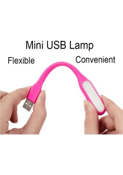 Çok Renkli(9 Renk) Esnek Taşınabilir USB Kitap Okuma Aydınlatma Ledi Gece Lambası Leptop-Notebook Uyumlu