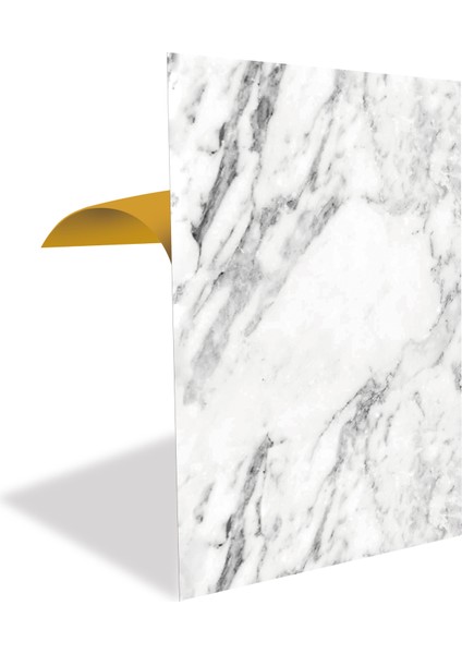 Kendinden Yapışkanlı Beyaz Mermer Desenli Pvc Panel 41X62 cm (4 Adet) 1 M²