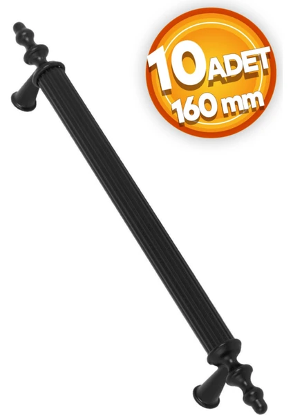 Lüx Ovacık Çekmece Dolap Kapak Kulpu 160 mm Metal Kulp 10 Adet