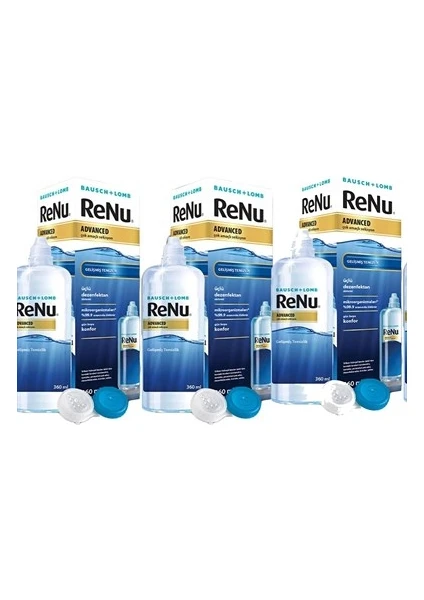 Renu Advanced Çok Amaçlı Solüsyon 360 ml 3'lü