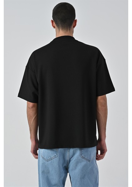 R-5680 Yaka Nakış Detaylı Oversize T-Shirt fırsatları