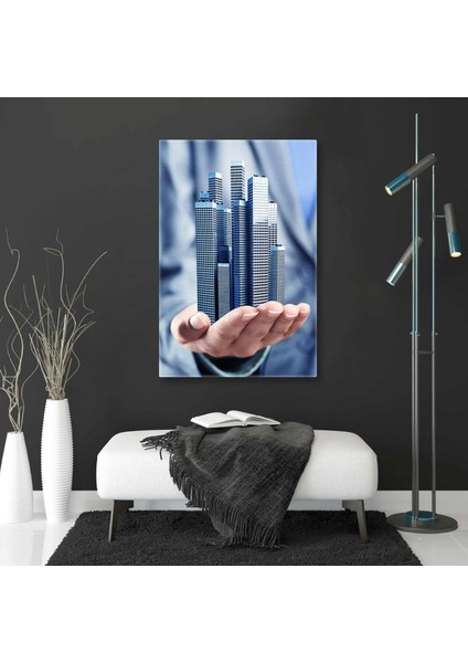 Emlak Ofisi Real Estate Şehir Manzarası City View Kanvas Tablo