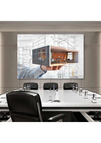 Mimarlık Ofisi Bina Tasarımı Inşaat Mühendisliği Kanvas Tablo
