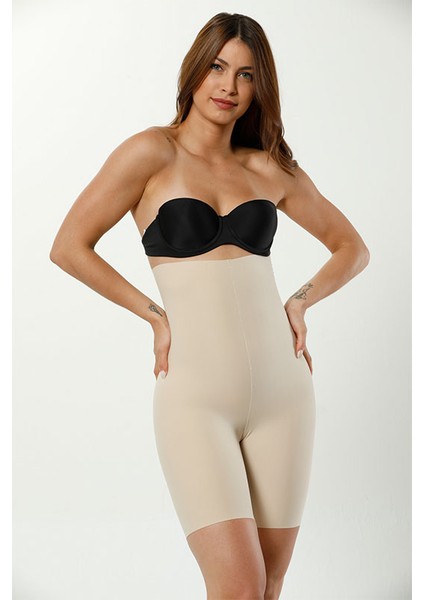 Lazer Kesim Dikişsiz Yüksek Bel Paçalı Hayalet Kadın Korse 200210