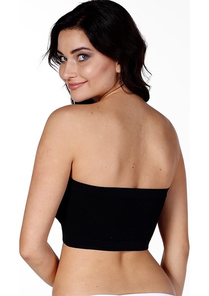 Kadın Siyah Straplez Toparlayıcı Pedli Dikişsiz Askılı Kadın Straplez Korse10 fiyatları
