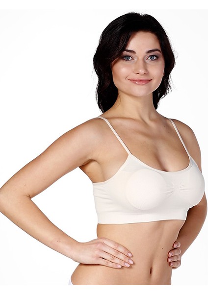 Ince Askılı Sporcu Kadın Büstiyer Korse Beyaz10