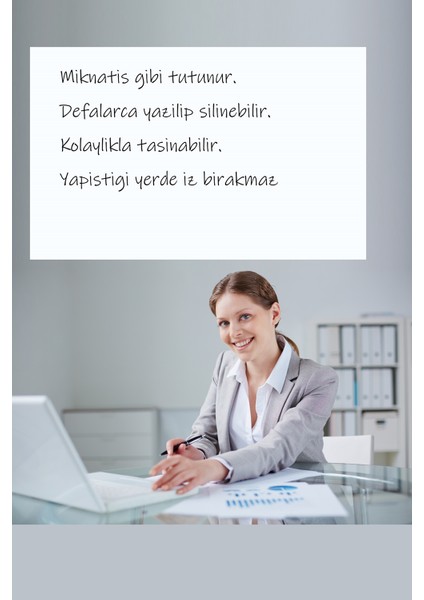 Manyetik Yapışkanlı Beyaz Manyetik Kağıt Tahta (120X500 Cm)