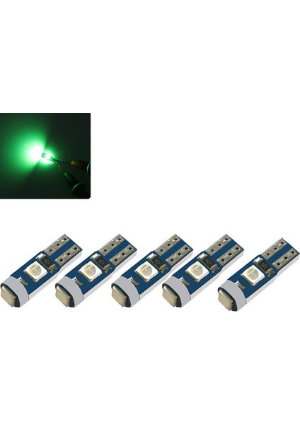5 Adet Yeşil T5 LED Kilometre Kadran Ambians Aydınlatma Ampulü