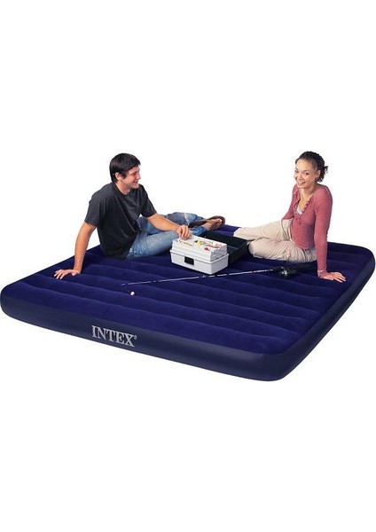 3-4 Kişilik Şişme Yatak Intex 64755 Şişme Kamp Yatağı 203X183X25CM