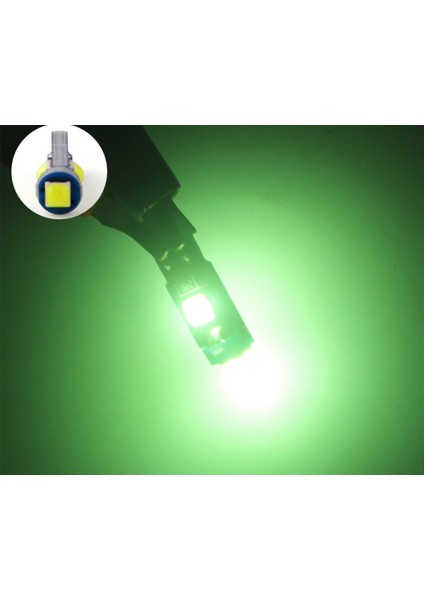5 Adet Yeşil T5 LED Kilometre Kadran Ambians Aydınlatma Ampulü