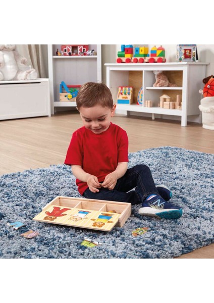 Melissa and Doug Ahşap Ayıcık Ailesi - Değiş Tokuş Giydirme Yapbozu - 45 Parça