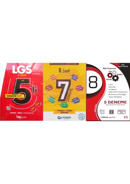 8.Sınıf LGS 7'li Deneme, Bey 8.Sınıf LGS 5'li Deneme, Öncelik 8.Sınıf LGS 5'li Deneme