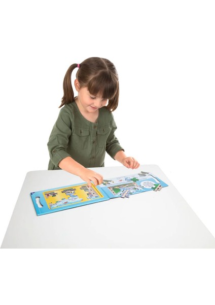 Melissa and Doug Mıknatıslı 2 Adet 15 Parçalı Yapboz Seti - Araçlar Puzzle