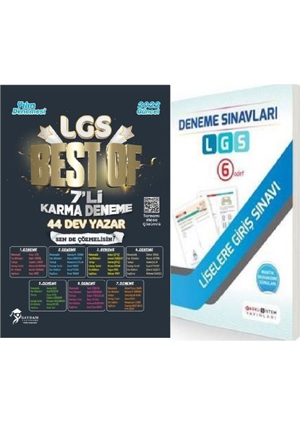 Saydam Yayınları 8. Sınıf Lgs Best Of 7'li Deneme, Farklı Sistem Lgs 6'lı Deneme