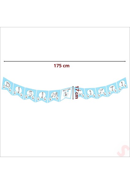 Dişim Çıktı Banner, 175 cm x 17 cm - Mavi fiyatları