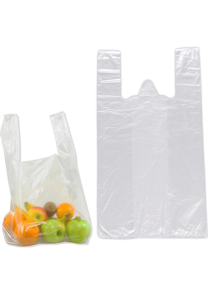 Beyaz Poşet 150 Adetli 1. Kalite Büyük Boy Orijinal Hışır Atlet Poşet Market Manav Poşeti