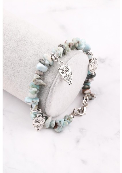 Larimar Doğal Taş Kırıktaş Bileklik