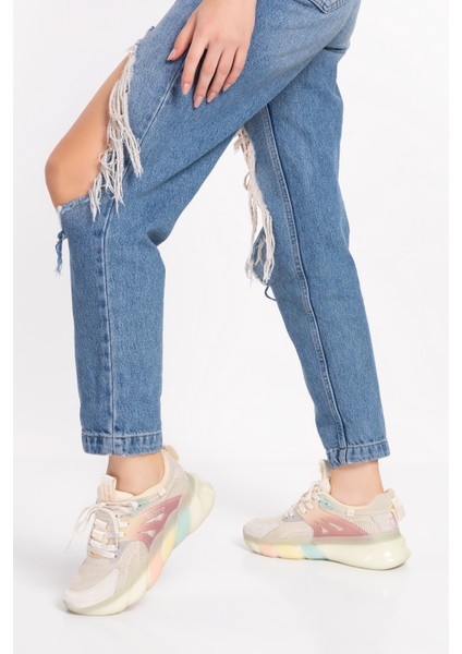 Kadın Bej Ithal Taban Spor Ayakkabı fiyatları