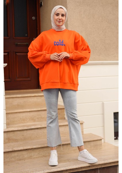 Oversize Balon Kol Tunik 31028 Orange