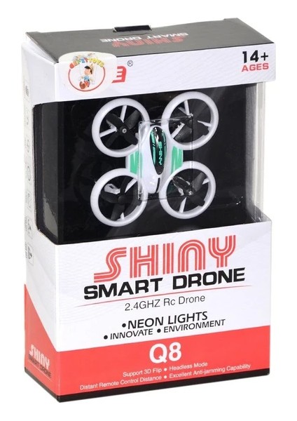 Q8 Mini Işıklı Neon Drone -Gepettoys