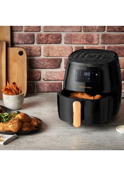 Russell Hobbs Air Fryer Xl 5 L, 7 Pişirme Fonksiyonu, Yağsız, Eşit Isı, 1600 W, Ayarlanabilir Sıcaklık (80-200°C), Otomatik Kapanma